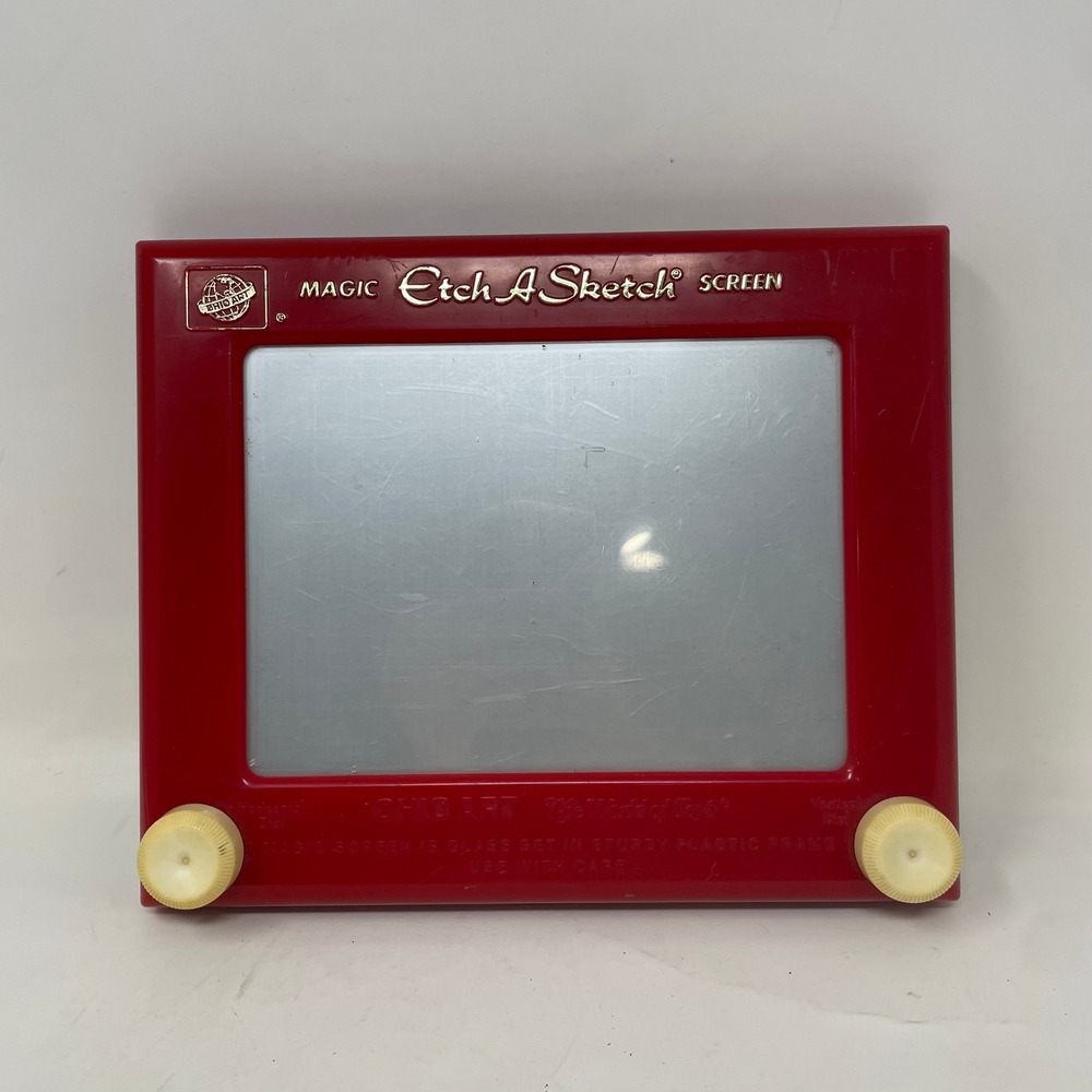 Vintage Ohio Art Magic Etch A Sketch Screen Red Classic Drawing Toy 505 USA